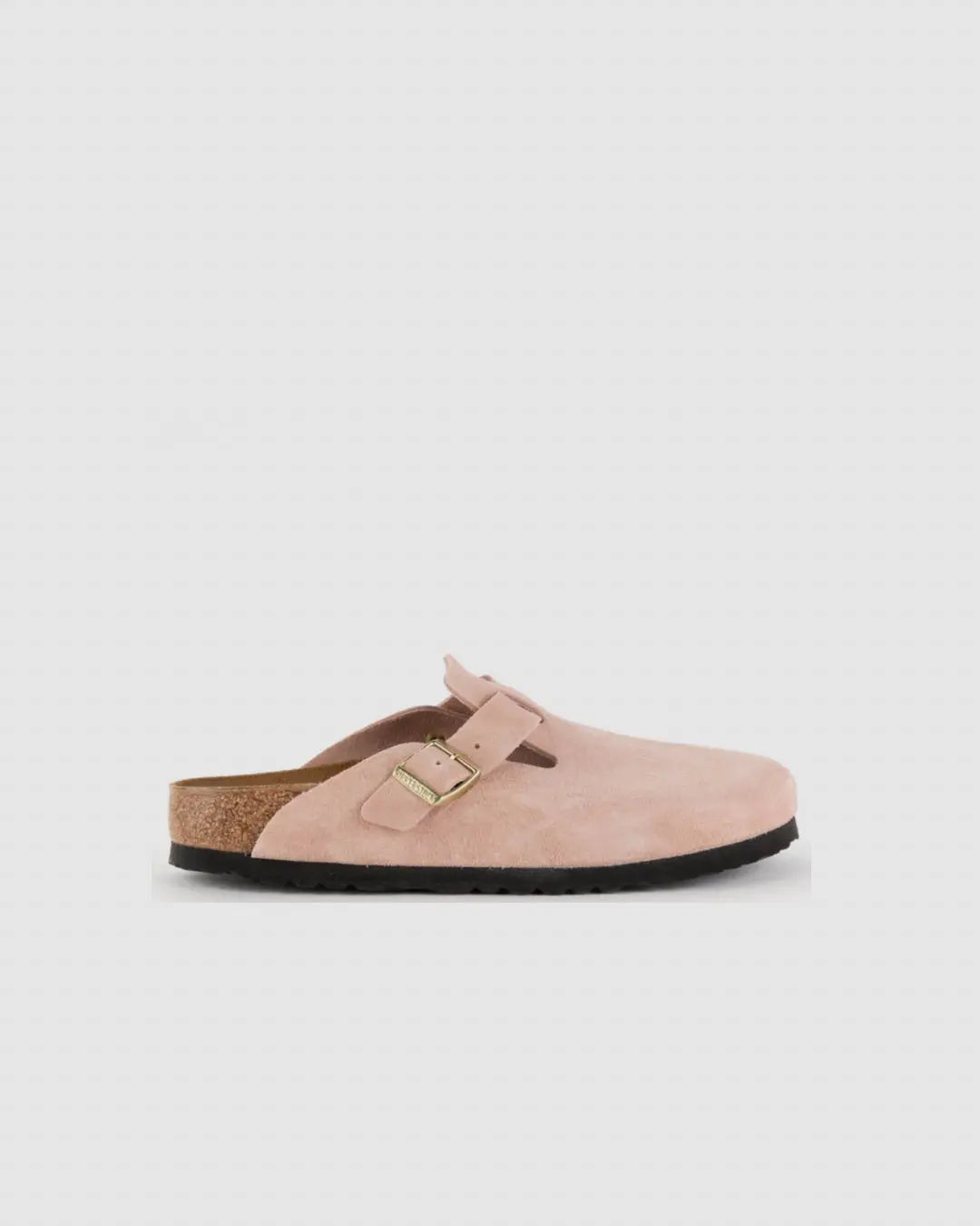 Birkenstock Boston Soft Footbed Suede Leather Clogs light rose urbanluxe
