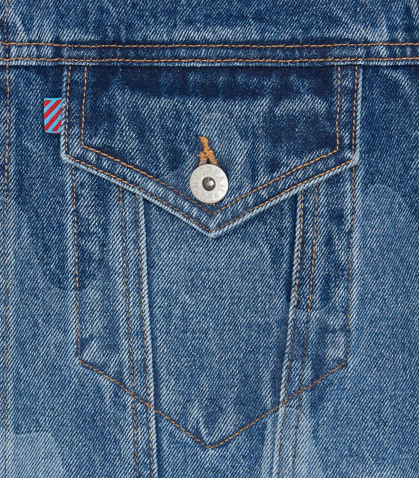 Billionaire Boys Club ICE CREAM Lazer Drip Denim Trucker Jacket urbanluxeclo