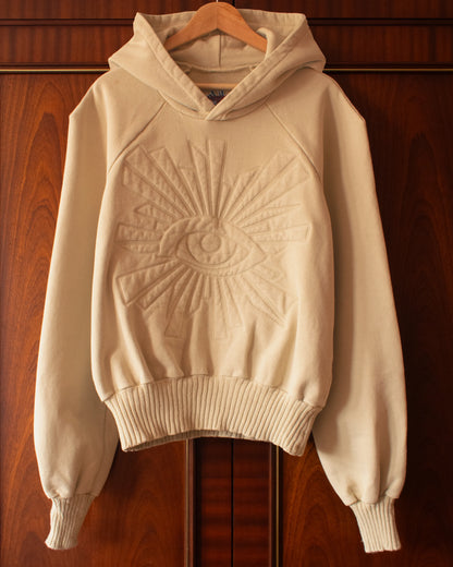 House of Error Wool Chain-Quilt Hoodie in Sahara