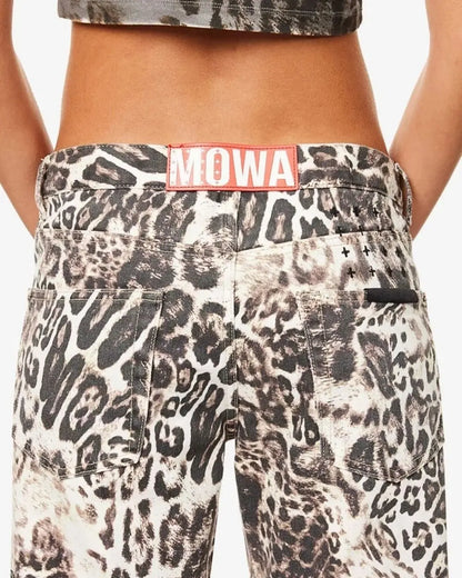 Ksubi X Mowalola Cheetah Wide-Leg Denim Jeans