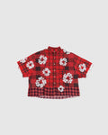 Denim Tears x Readymade 'Check' Wreath Short Sleeve Flannel Shirt Urbanluxe2
