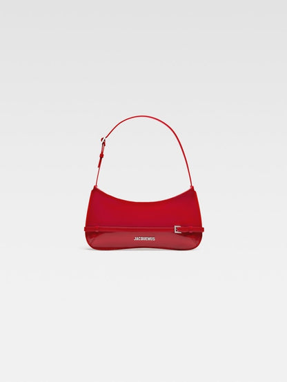 JACQUEMUS Le Bisou Ceinture patent leather shoulder bag