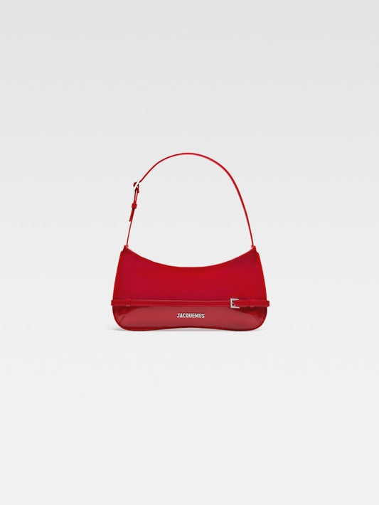 JACQUEMUS Le Bisou Ceinture patent leather shoulder bag