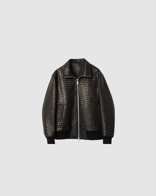 Bottega Veneta Intrecciato Leather Blouson