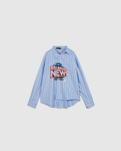 Grailz Project BREAKING NEWS Shirt ‘Blue’ urbanluxeclo