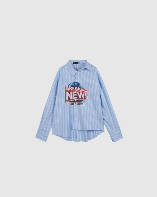 Grailz Project BREAKING NEWS Shirt ‘Blue’ urbanluxeclo