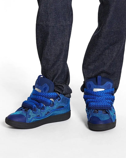 Lanvin men leather and rhinestone sneakers urbanluxeclo