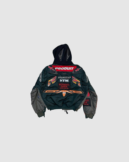Vetements Black And Navy Alpha Industries Edition Racing Bomber Jacket