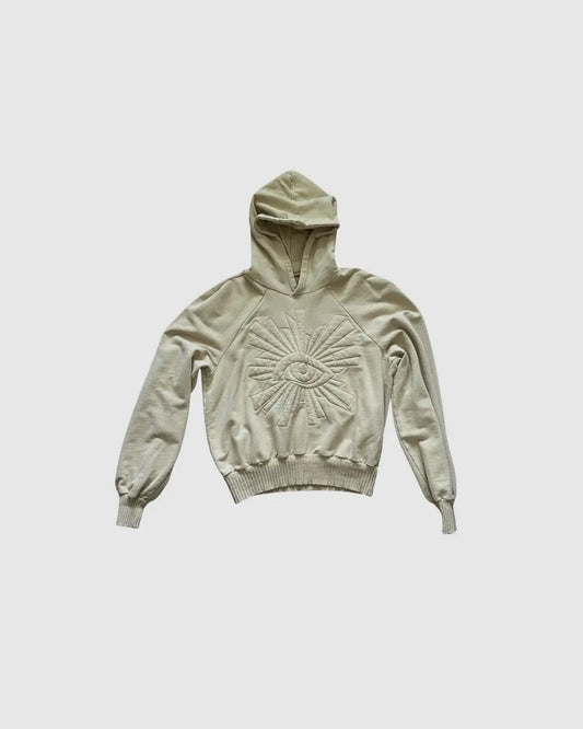 House of Error Wool Chain-Quilt Hoodie in Sahara urbanluxeclo
