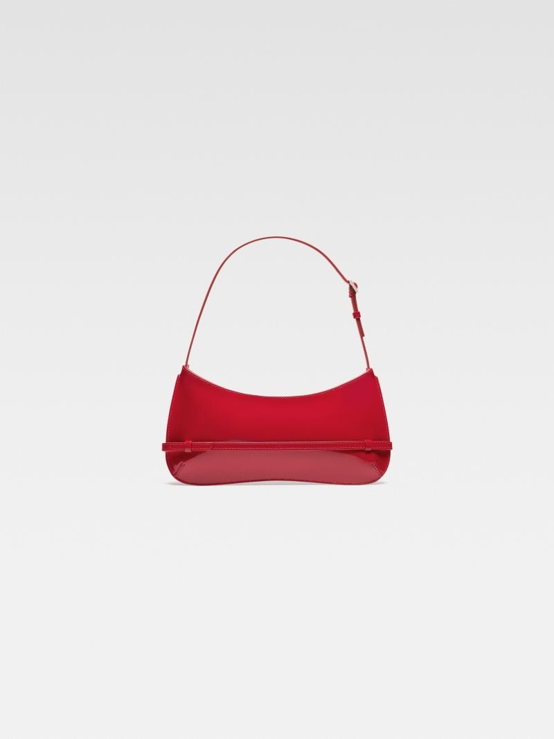 JACQUEMUS Le Bisou Ceinture patent leather shoulder bag