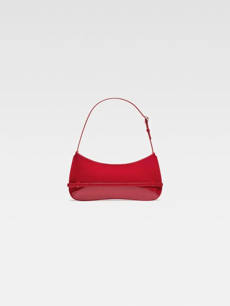 JACQUEMUS Le Bisou Ceinture patent leather shoulder bag urbanluxeclo