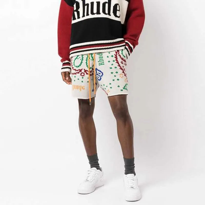 RHUDE Knit Paisley Shorts