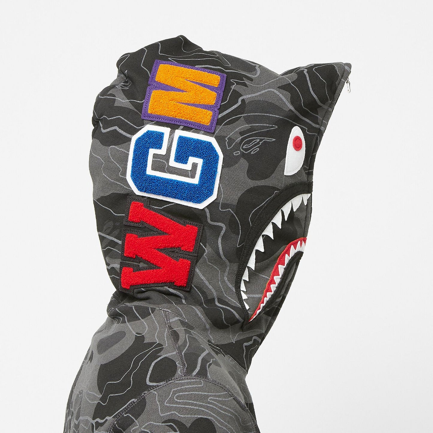 A Bathing Ape Layered Line Camo Shark Full Tracksuit