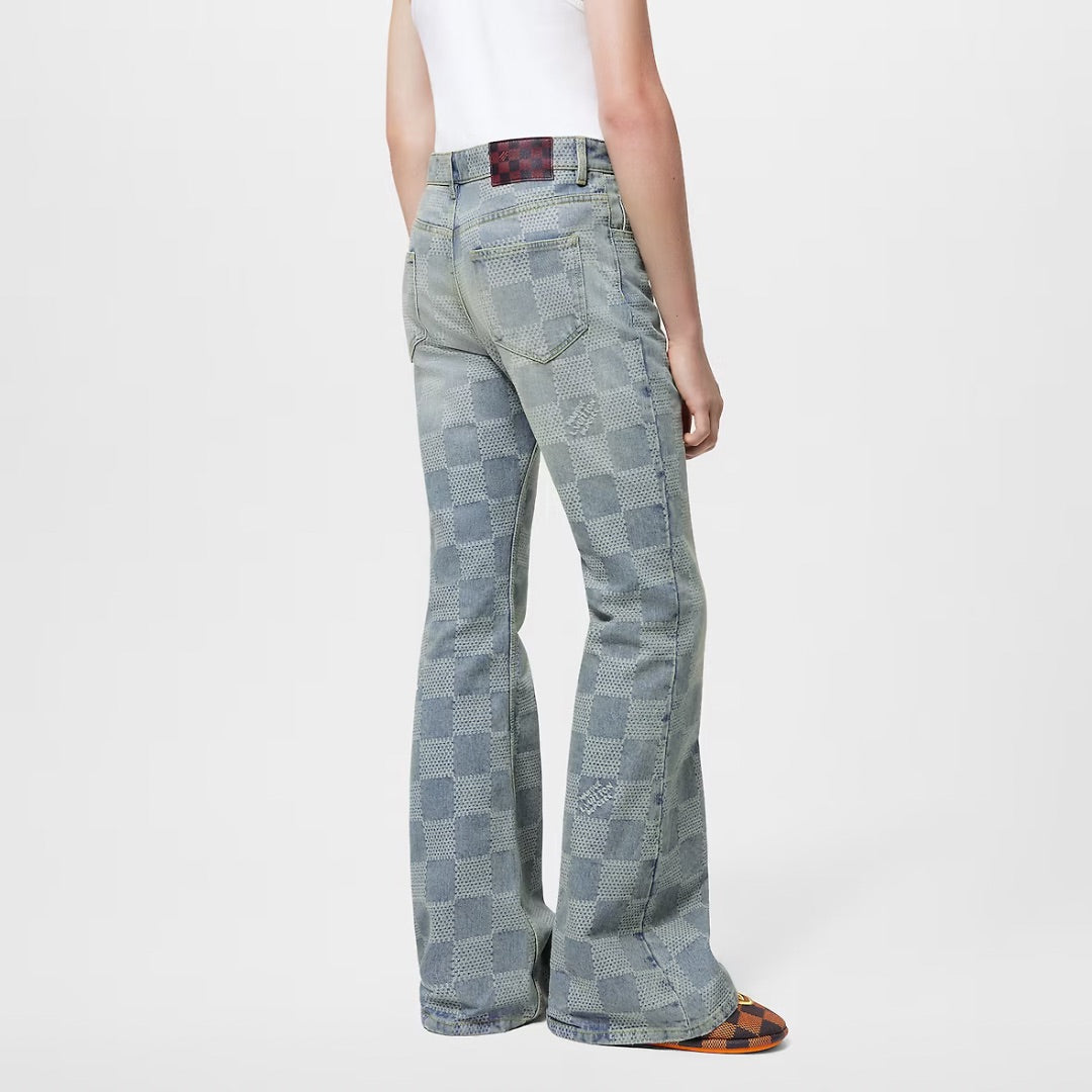 Louis Vuitton Damier Bootcut Denim Pants