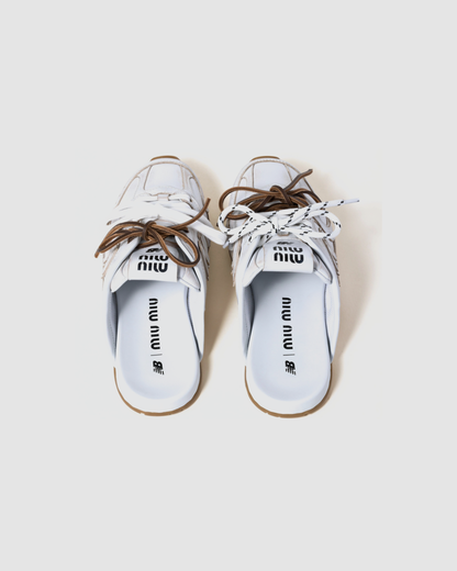 New Balance X Miu Miu 530 SL deco calf leather mules