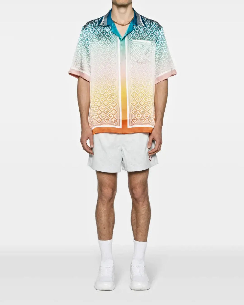Casablsnca Gradient Monogram Silk Shirt urbanluxeclo