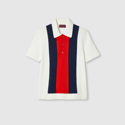 Gucci Cotton Blend Terry Knit Polo Shirt