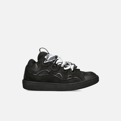 Lanvin Curb Suede Sneakers Black