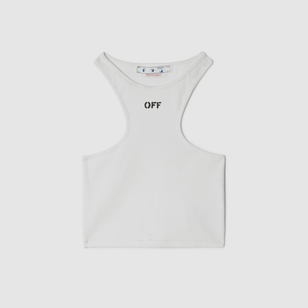 OFF-WHITE Off Logo Ribbed Rowing Top