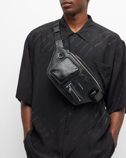 Balenciaga Men's Superbusy Leather Belt Bag urbanluxeclo