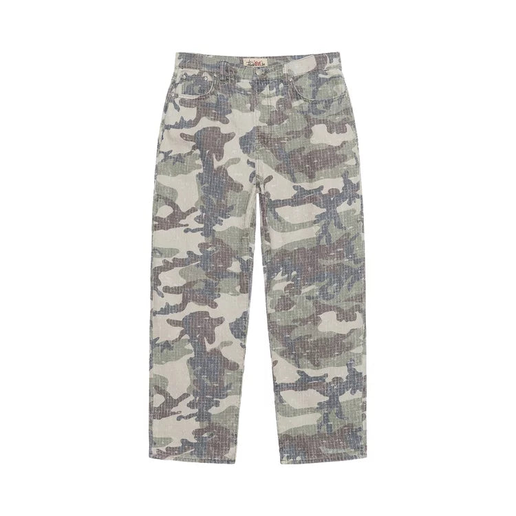 Stussy Big Ol' Camo Canvas Needlepunch Jean Woodland Camo