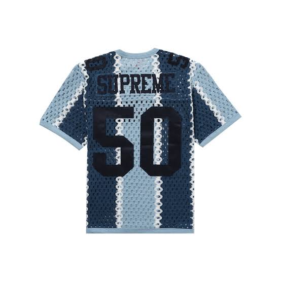 Supreme Crochet Football Jersey Slate