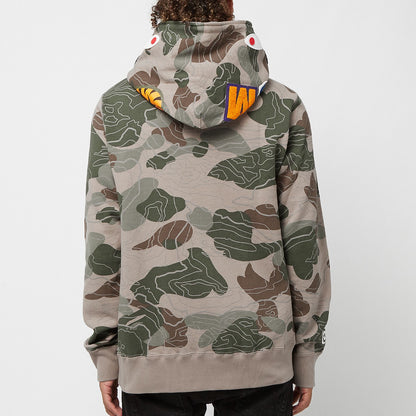 A Bathing Ape Layered Line Camo Shark Full Tracksuit