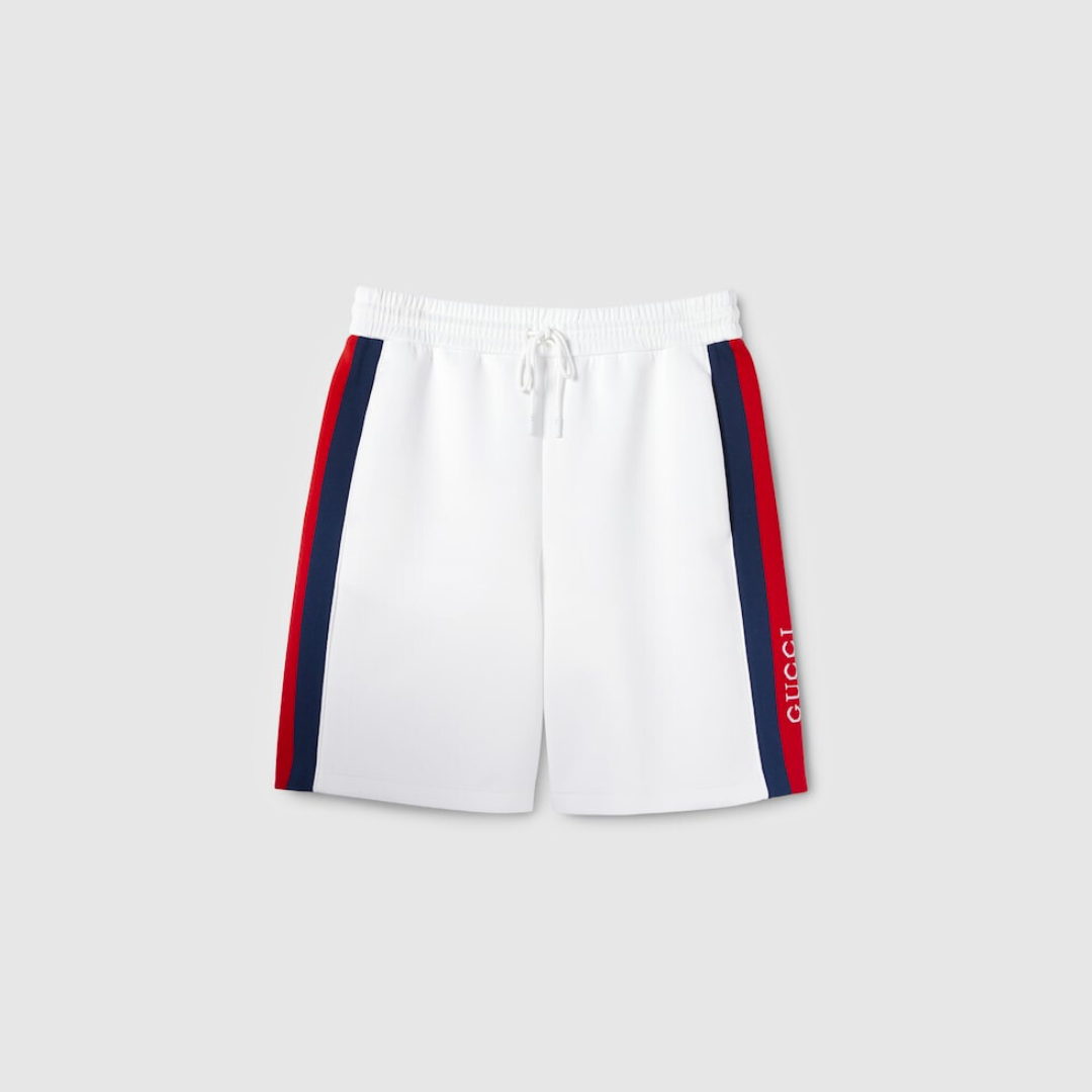 Gucci Neoprene Shorts With Web