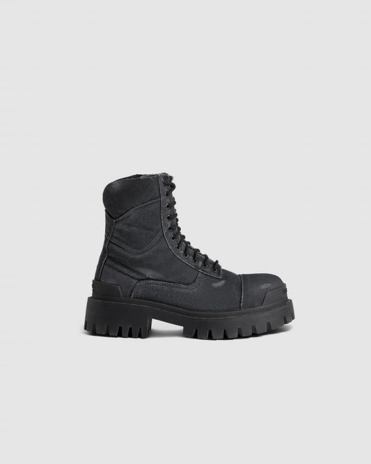 Balenciaga Mens Combat Strike 20mm Boots black