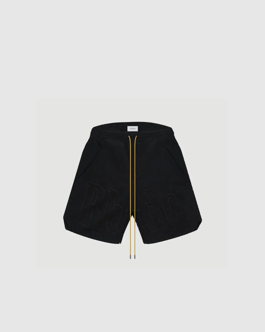 Rhude Embroidered Twill Logo Shorts black urbanluxe