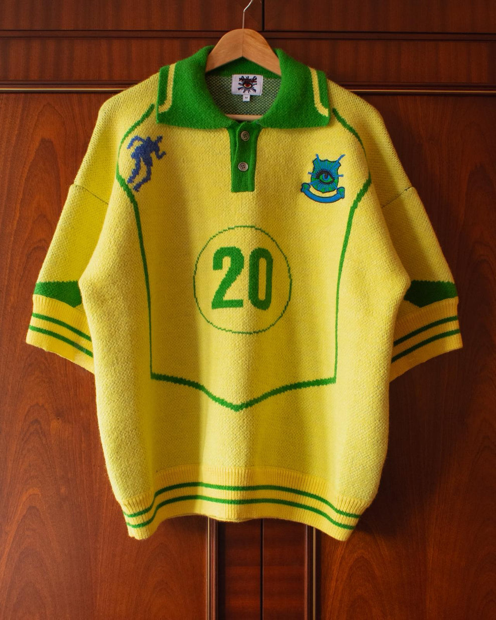 House of Error knitted Brazil jersey Top