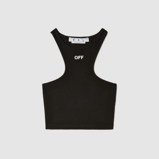 OFF-WHITE Off Logo Ribbed Rowing Top