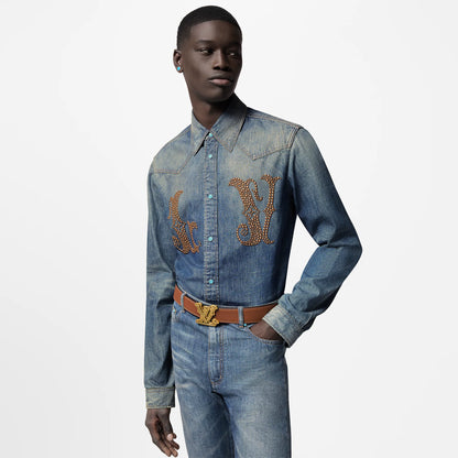 Louis Vuitton Fitted Long-Sleeved Denim Shirt