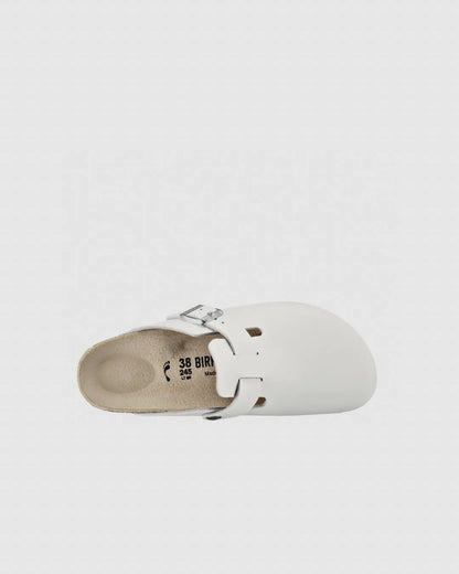 Birkenstock Boston Oiled Leather Clogs white urbanluxe