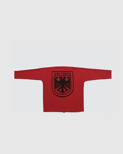 Kanye West Vultures Yeezy Merch Long Sleeve Shirt Red urbanluxeclo