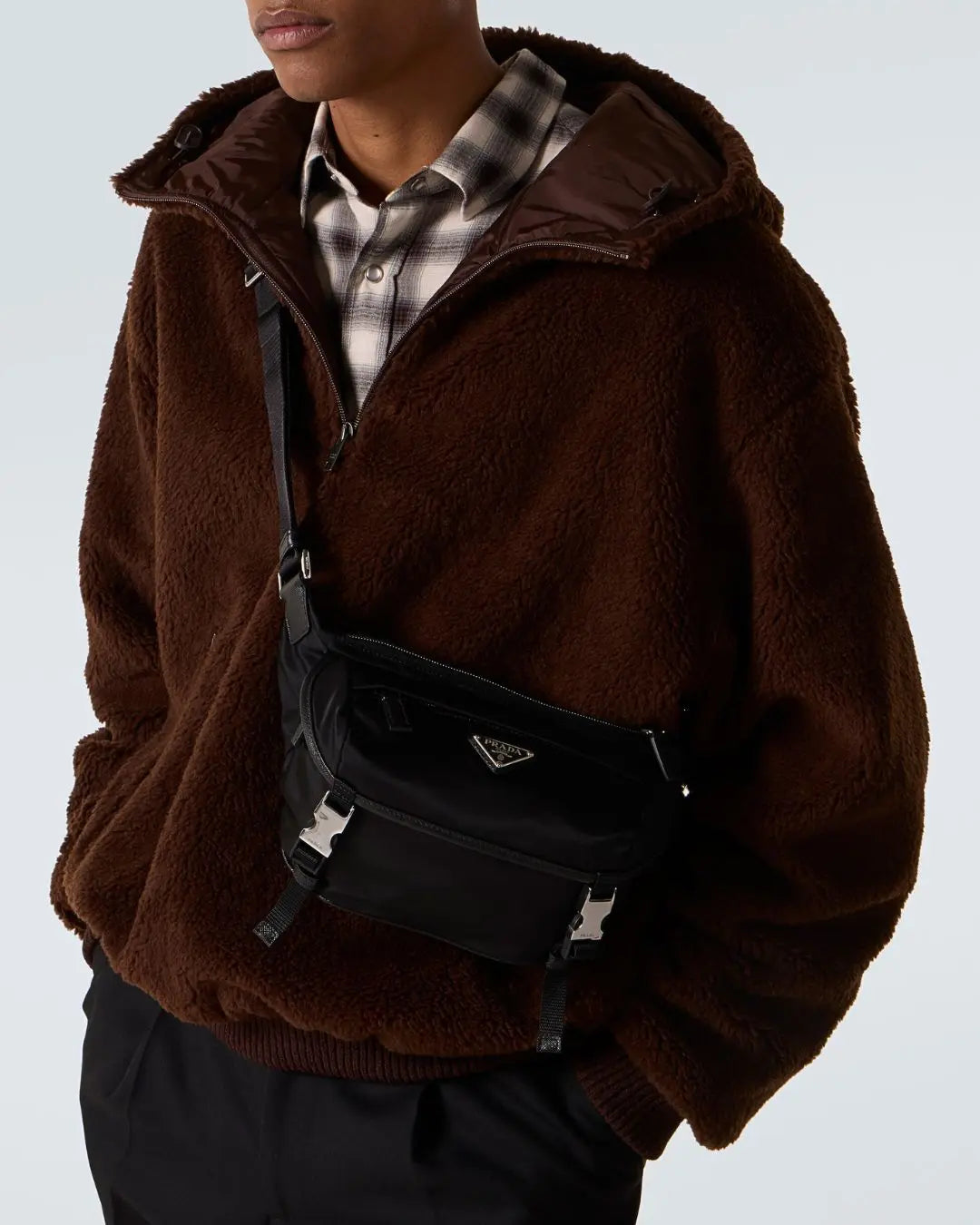 PRADA Re-Nylon trimmed leather belt bag urbanluxeclo