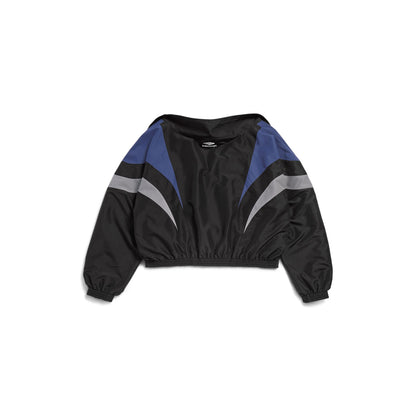 Balenciaga 3B Sports Icon Off Shoulders Tracksuit Jacket in Black