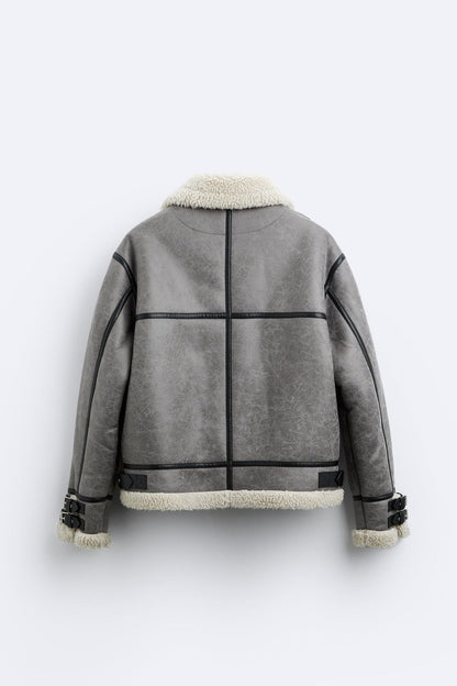 Zara Double Faced Fleece Lined Jacket