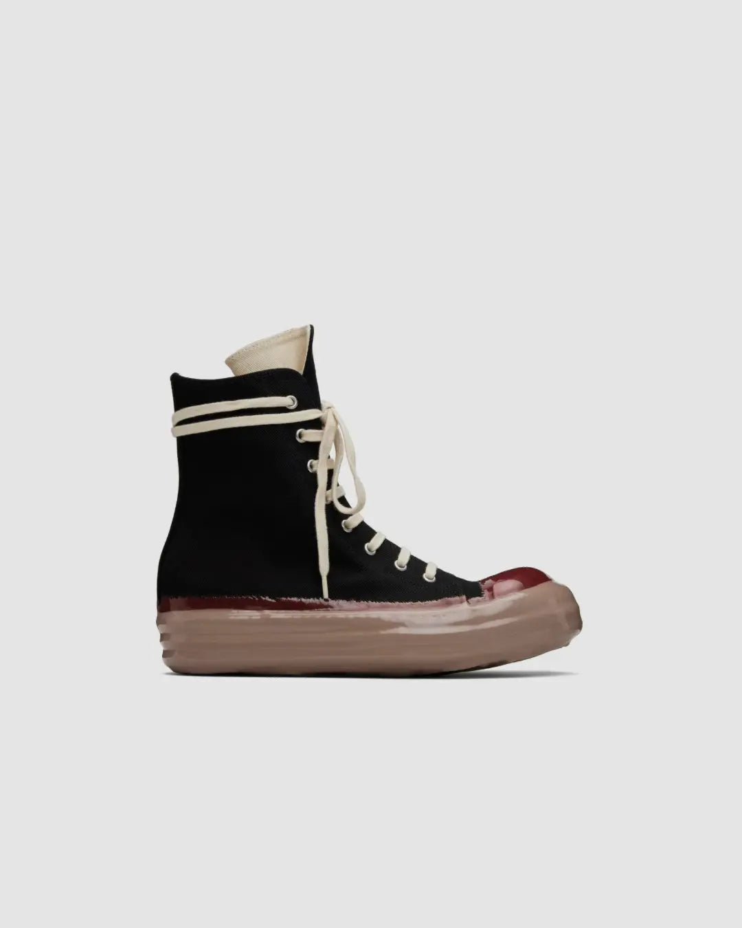 Rick Owens DRKSHDW FW25 Concordians Sneaks "Black/Red/Drk Beige" urbanluxeclo
