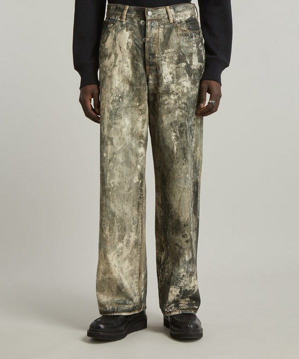 Acne Studios Loose Fit Splatter Jeans