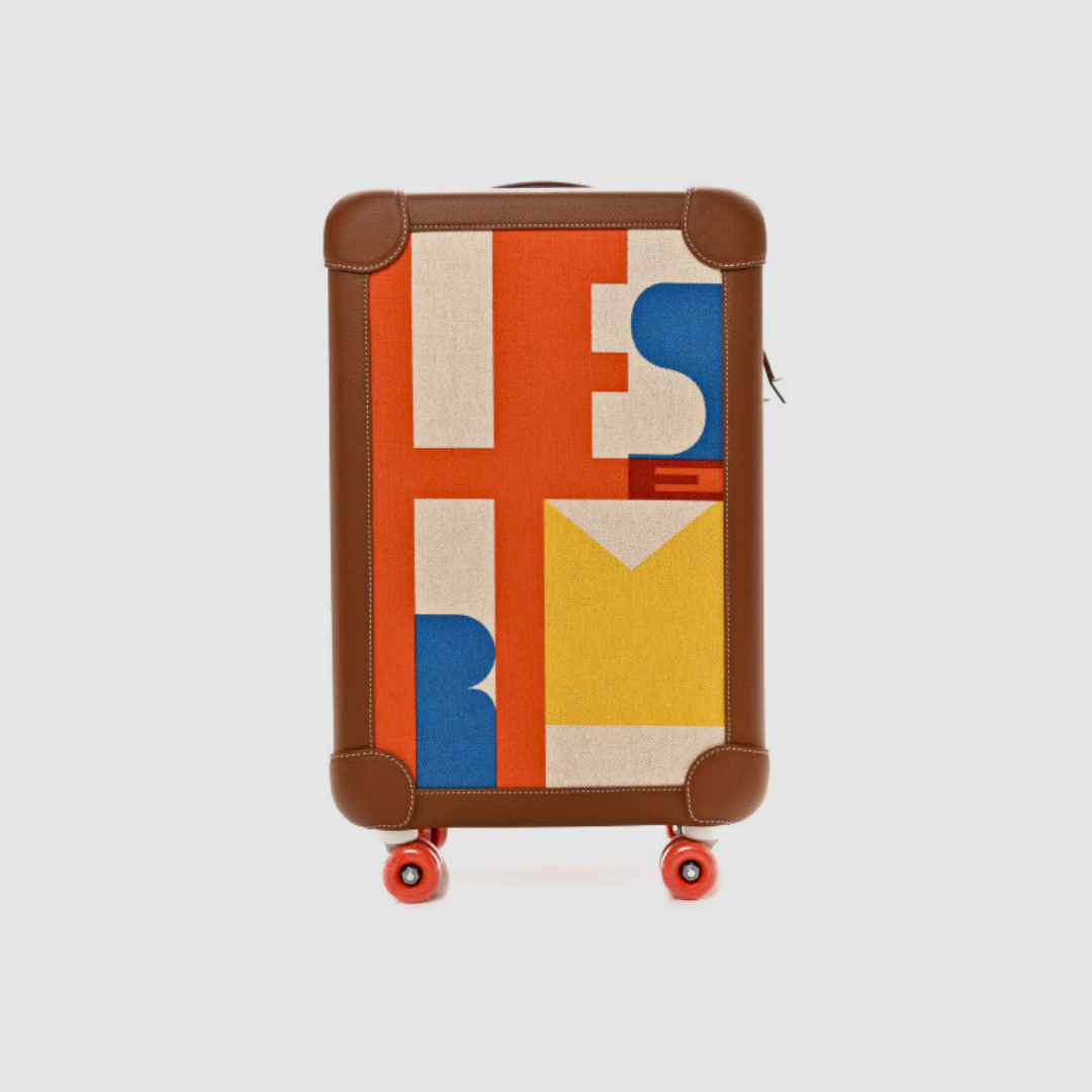 HERMES Canvas Taurillon Regate RMS Rolling Trolley Luggage Multicolor