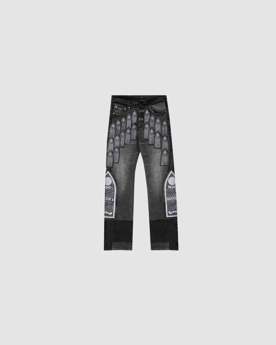 Who Decides War Patched Arc Pants In Black urbanluxeclo
