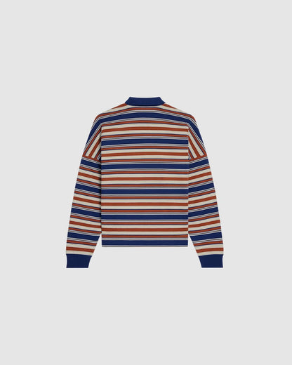 Celine Triomphe Loose Polo in Striped Cotton