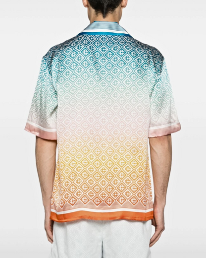 Casablsnca Gradient Monogram Silk Shirt