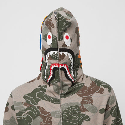 A Bathing Ape Layered Line Camo Shark Full Tracksuit