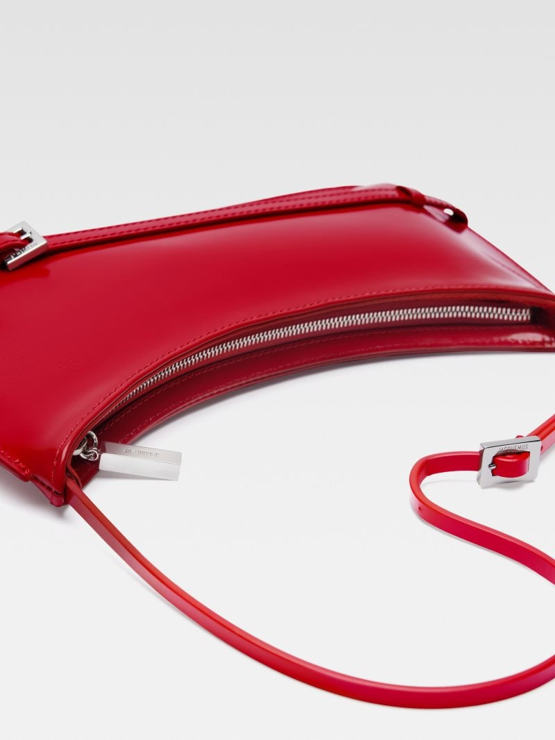 JACQUEMUS Le Bisou Ceinture patent leather shoulder bag