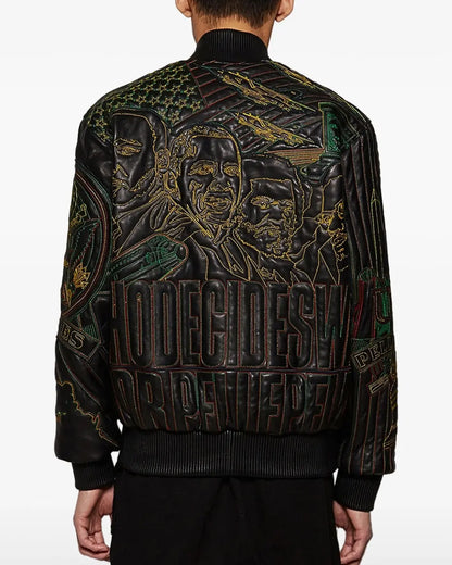 Who Decides War × PP Monument bomber jacket urbanluxeclo