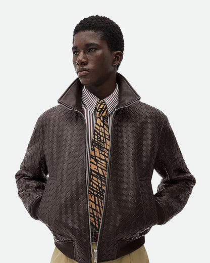 Bottega Veneta Intrecciato Leather Blouson