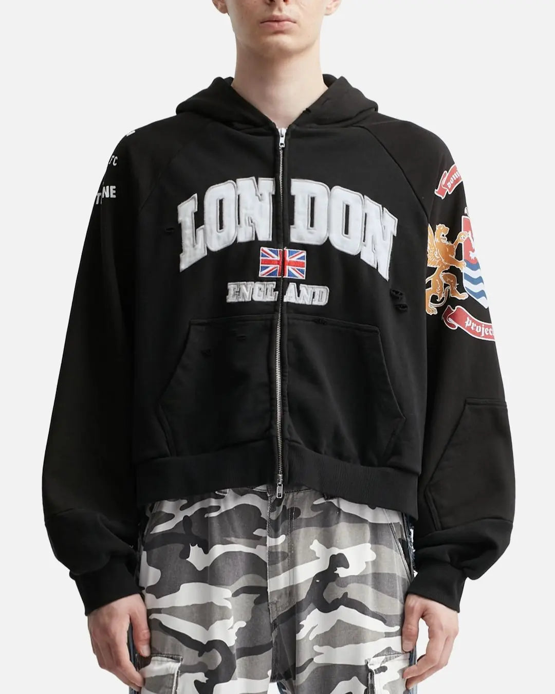 Project G/R Reconstructed Folded Zip Hoodie urbanluxeclo