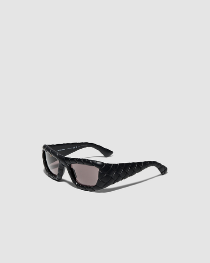 Bottega Veneta Intrecciato rectangular sunglasses